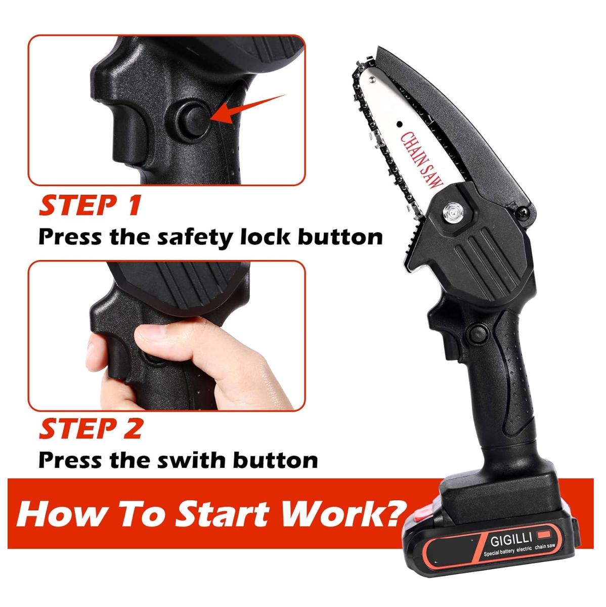 Miniatura 3 de Mini Motosierra De Mano 2 Bateria